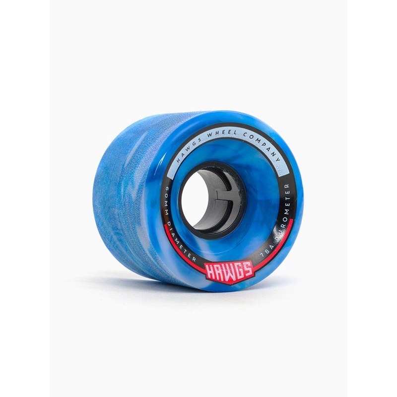 Hawgs Chubby Wheels 60mm 78a - Blue/White Swirl (Set of 4)