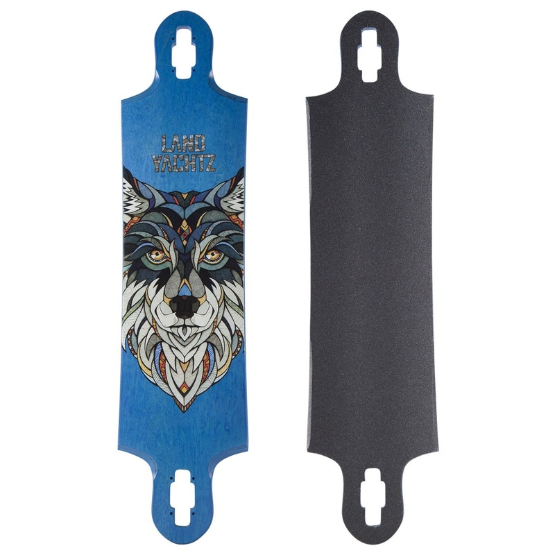 Landyachtz Nine Two Five Wolf Longboard Deck - Blue