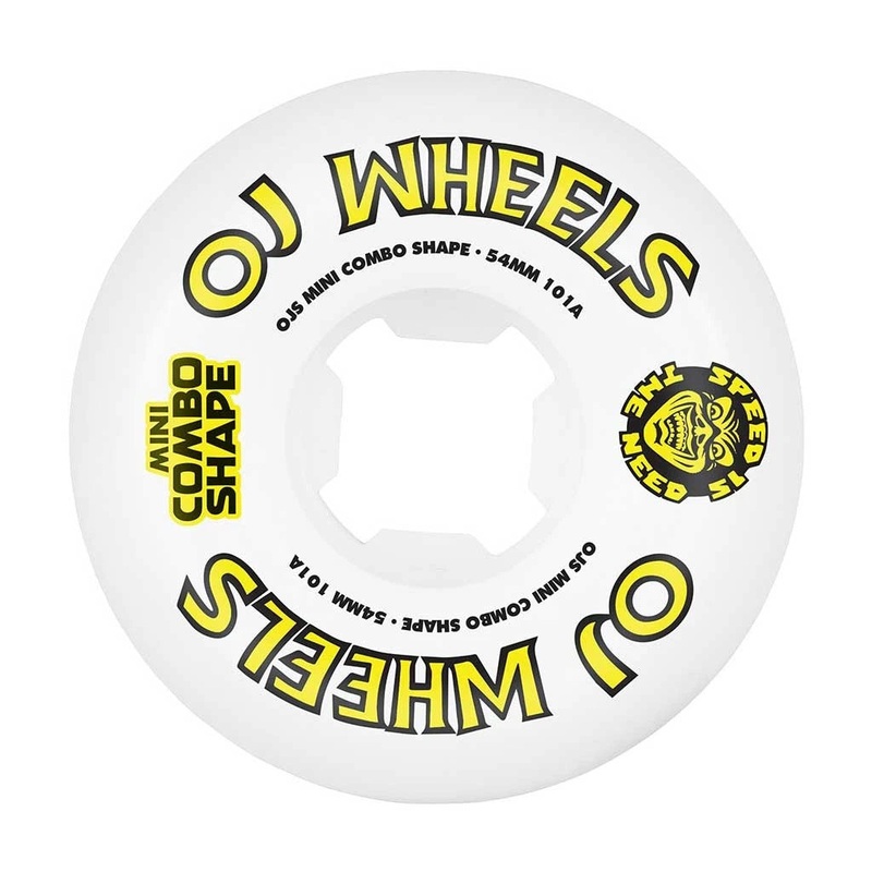 OJ Wheels Team Line Original Mini Combo 54mm 101a - White (Set of 4)