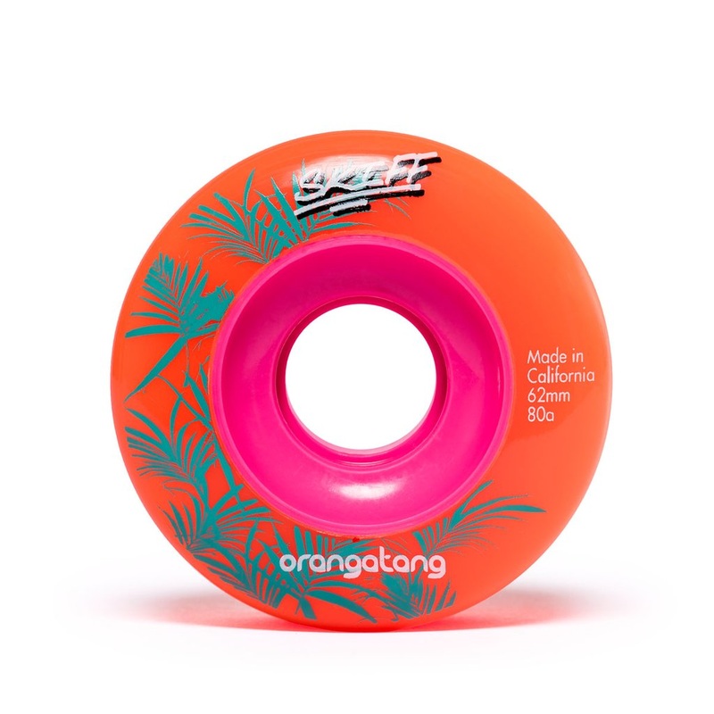 Orangatang Skiff 62mm 80a Longboard Wheels - Orange (Set of 4)