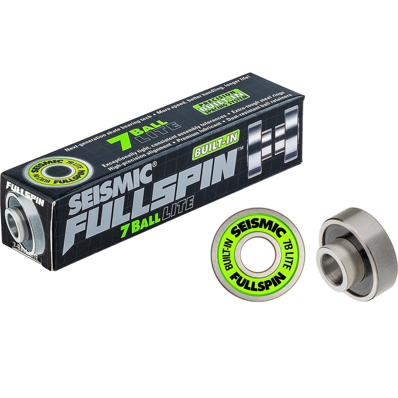 Seismic Fullspin 7-Ball LITE Built-In Bearings 8mm - Green (Set)