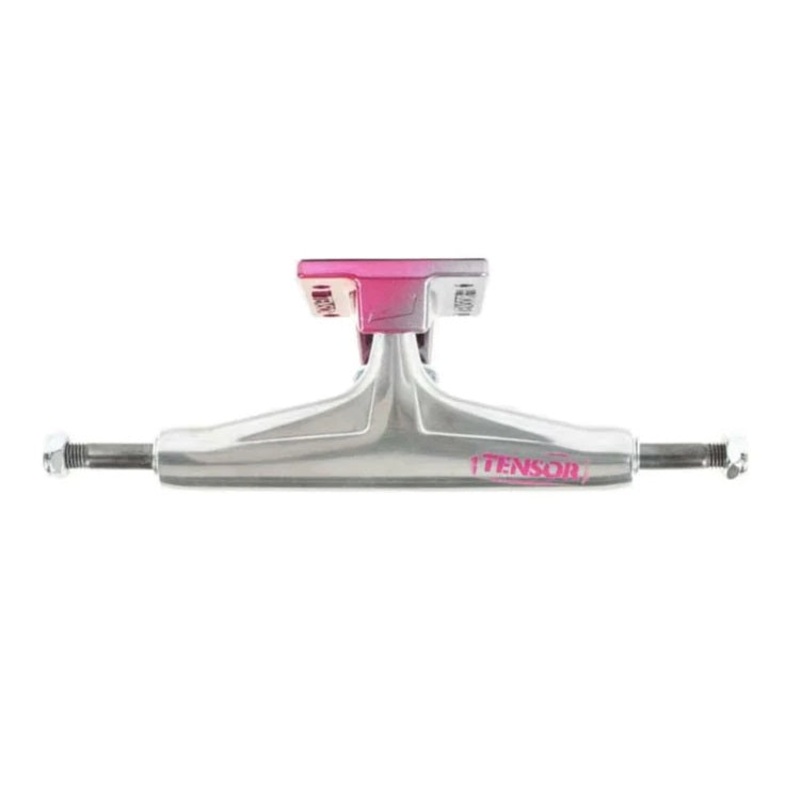 Tensor Trucks Reg Aluminum Stencil Mirror 5.5 - Raw/Crimson Fade (Set of 2)
