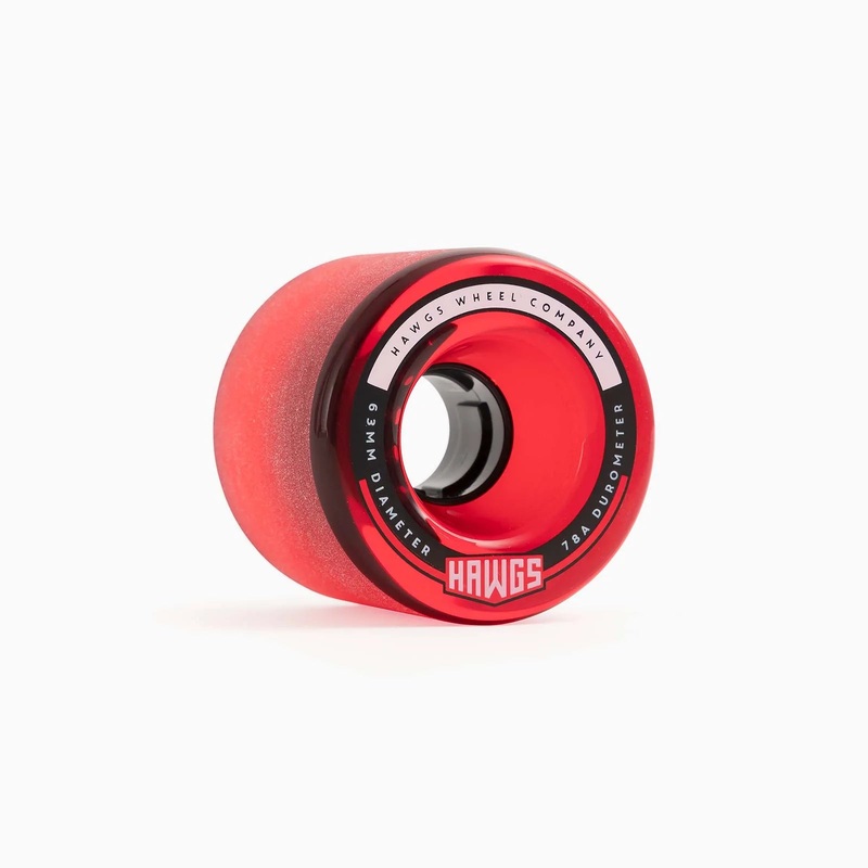 Hawgs Fatty Wheels 63mm 78a - Clear Red (Set of 4)