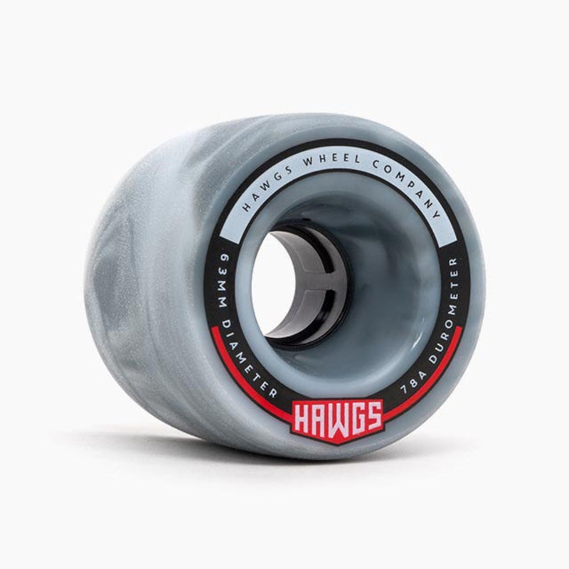 Hawgs Fatty Wheels 63mm 78a - Grey/White Swirl (Set of 4)