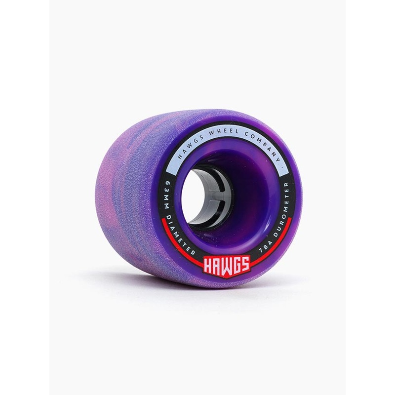 Hawgs Fatty Wheels 63mm 78a - Pink/Purple Swirl (Set of 4)