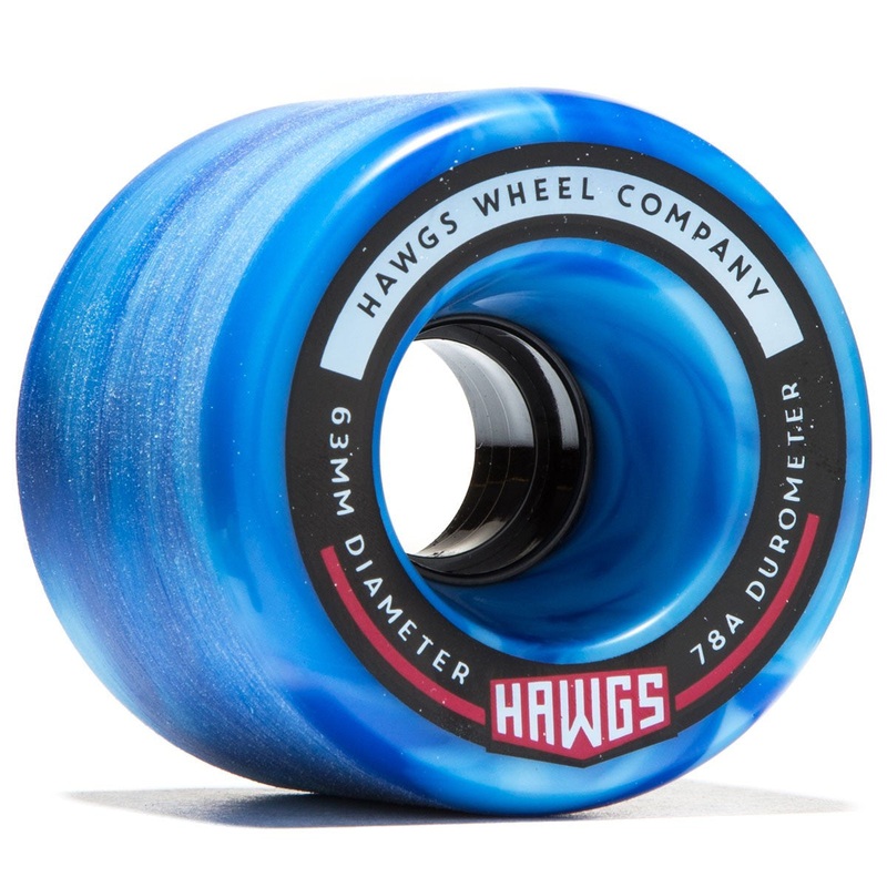 Hawgs Fatty Wheels 63mm 78a - Sky Blue Swirl (Set of 4)