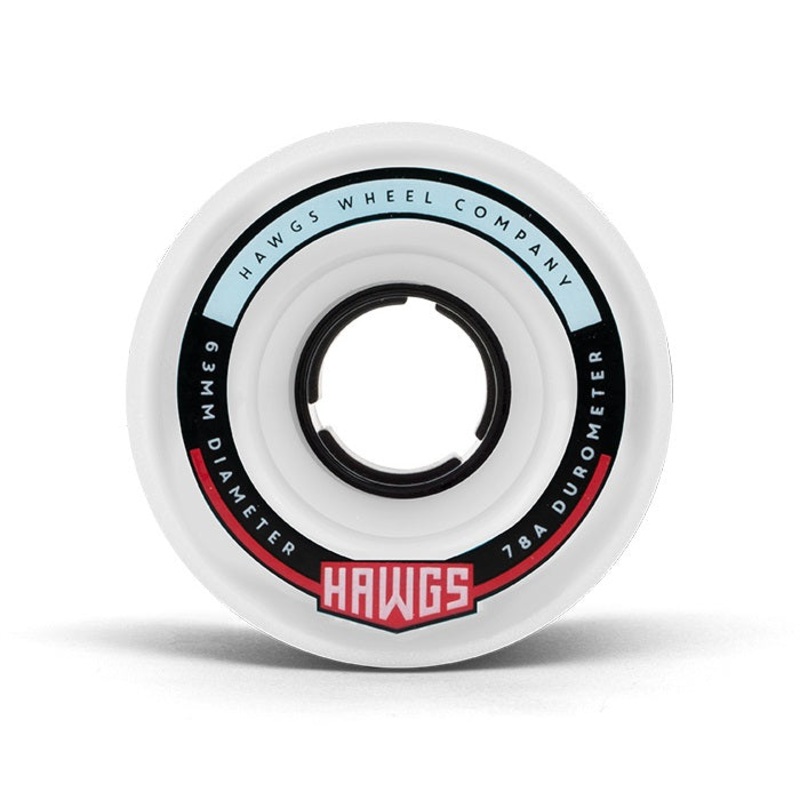 Hawgs Fatty Wheels 63mm 78a - White (Set of 4)