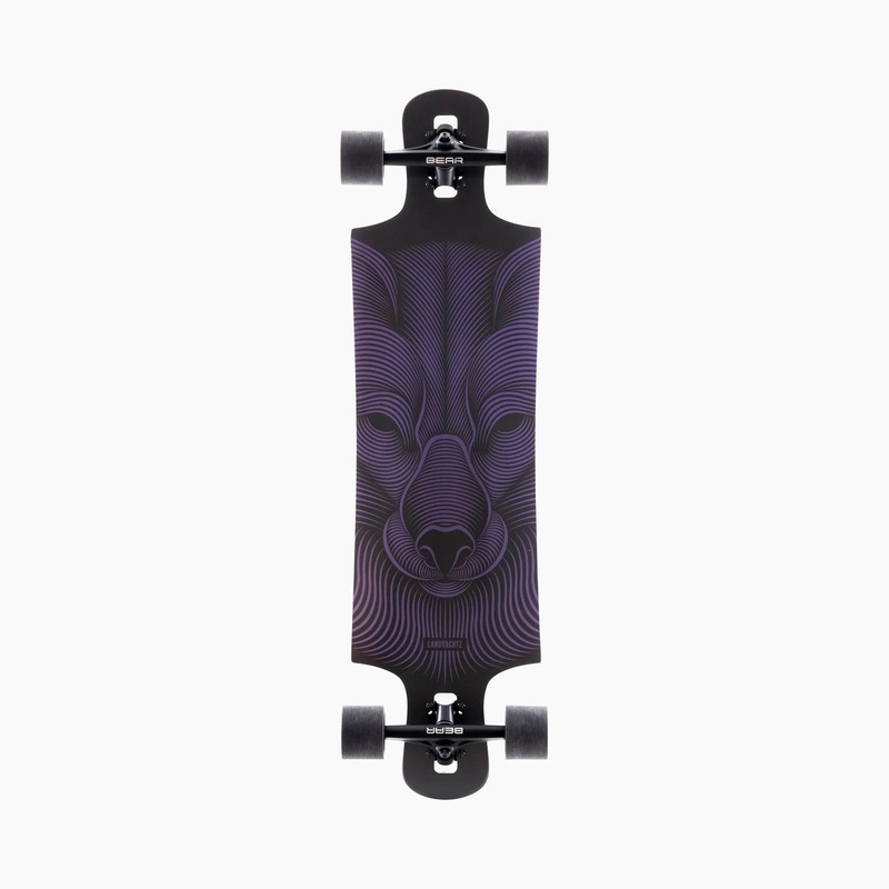 Landyachtz Drop Hammer Night Fox Longboard Complete - Black