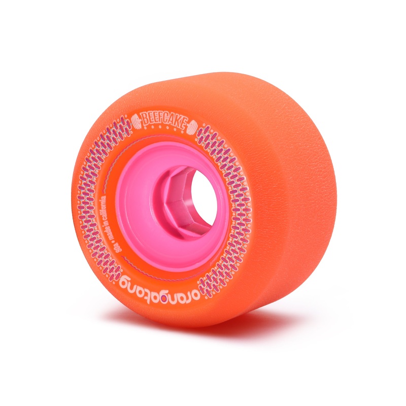 Orangatang Beefcake 73mm 80a Longboard Wheels  - Orange (Set of 4)