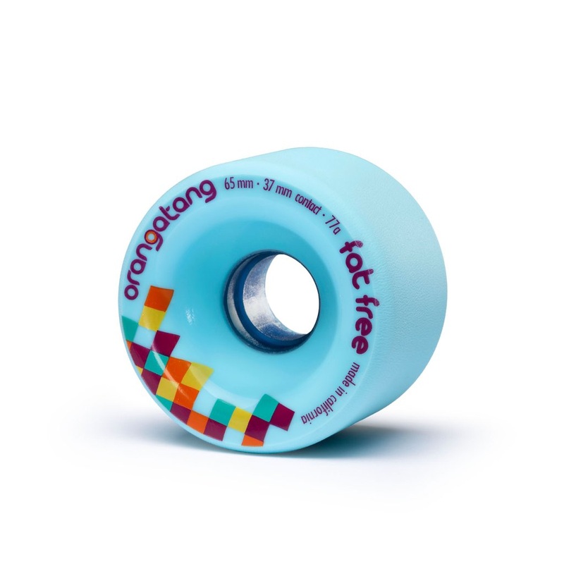 Orangatang Fat Free 65mm 77a Longboard Wheels - Blue (Set of 4)