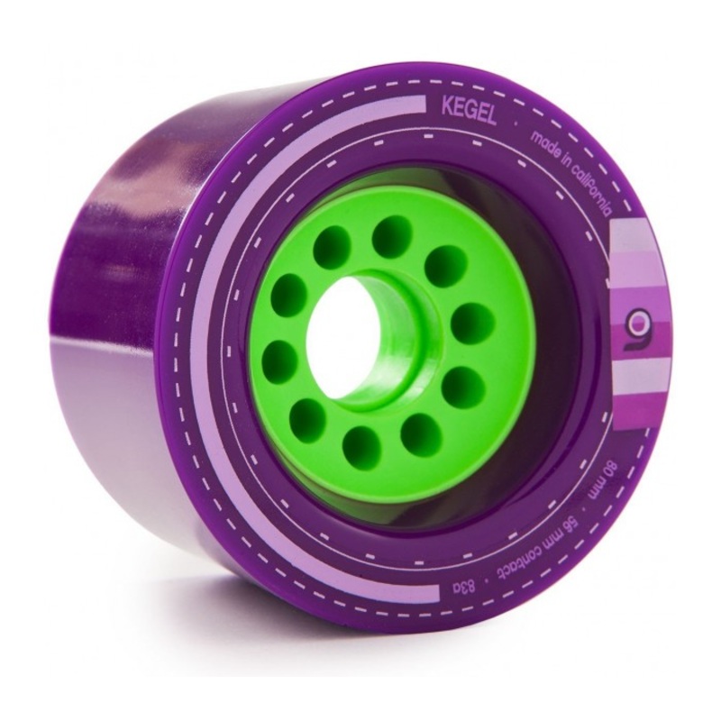 Orangatang Kegel Longboard Wheels 80mm 83a - Purple (Set of 4)