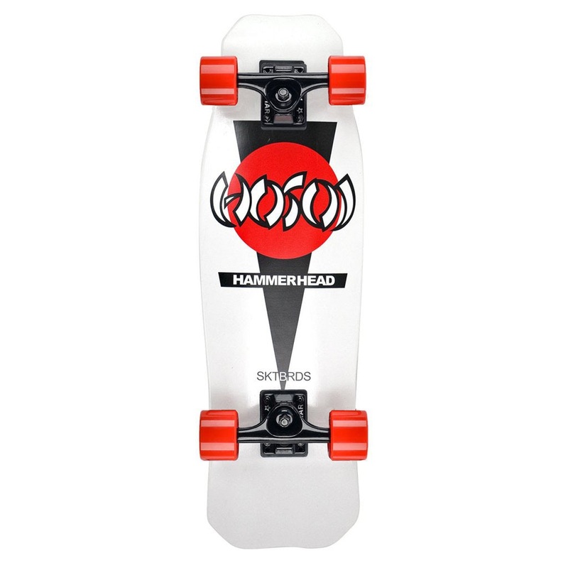Hosoi - Hammerhead Mini Cruiser White 8.5" Complete Skateboard