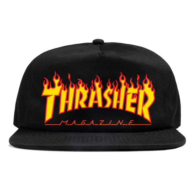 Thrasher - Flame Logo Snapback Black