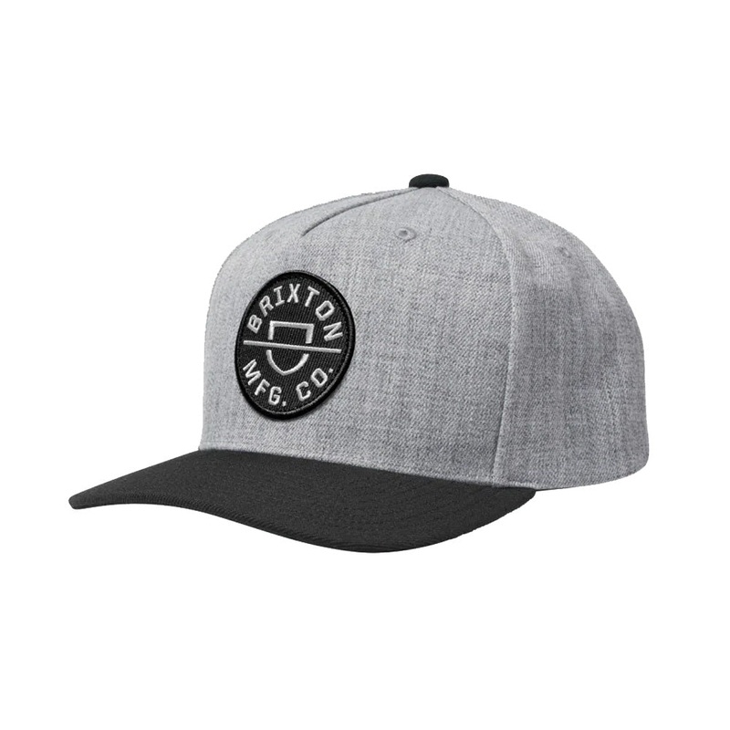 Brixton - Crest C MP Snapback Heather Grey/Black