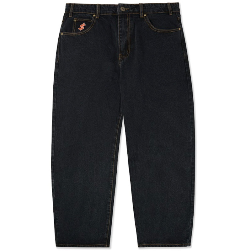 Cash Only - Baggy Denim Mens Pants Washed Black