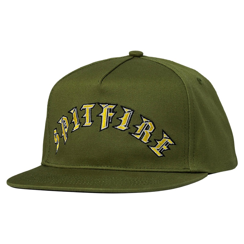 Spitfire - Old E Arch Snapback Olive/Gold