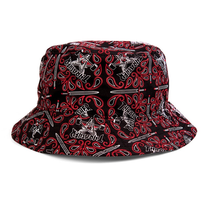 Thrasher - Bandana Bucket Hat Black/Red