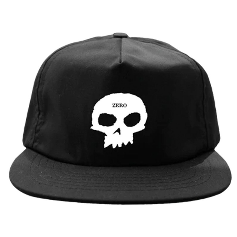 Zero - Single Skull Snapback Black