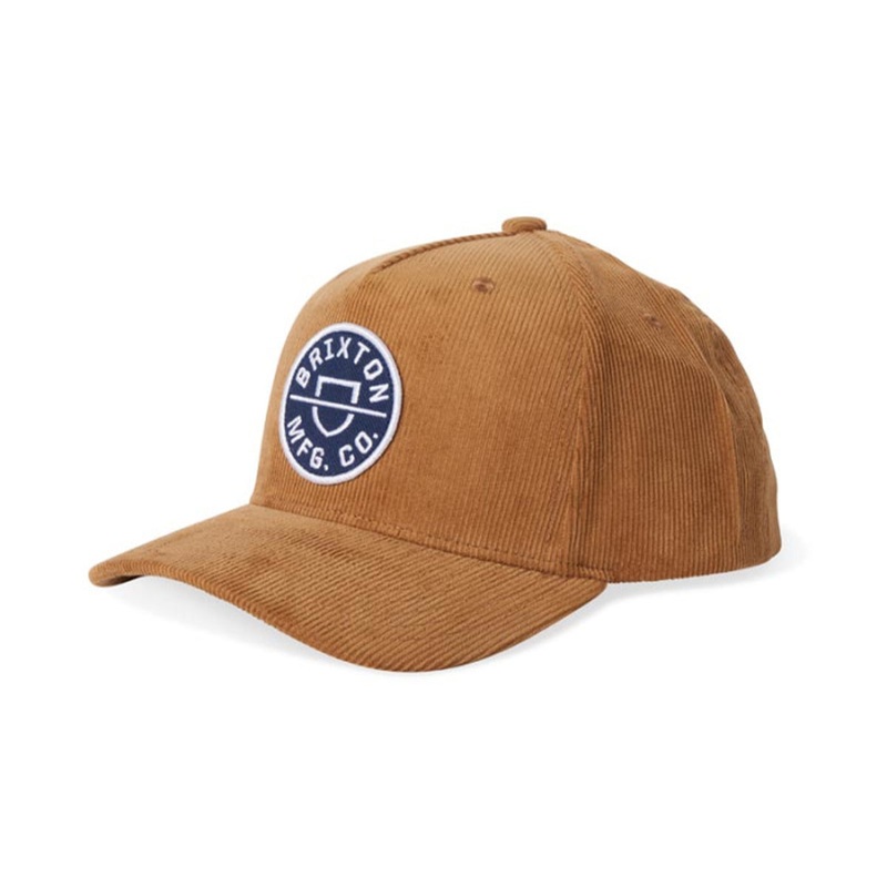 Brixton - Crest C Netplus MP Snapback Golden Brown Cord