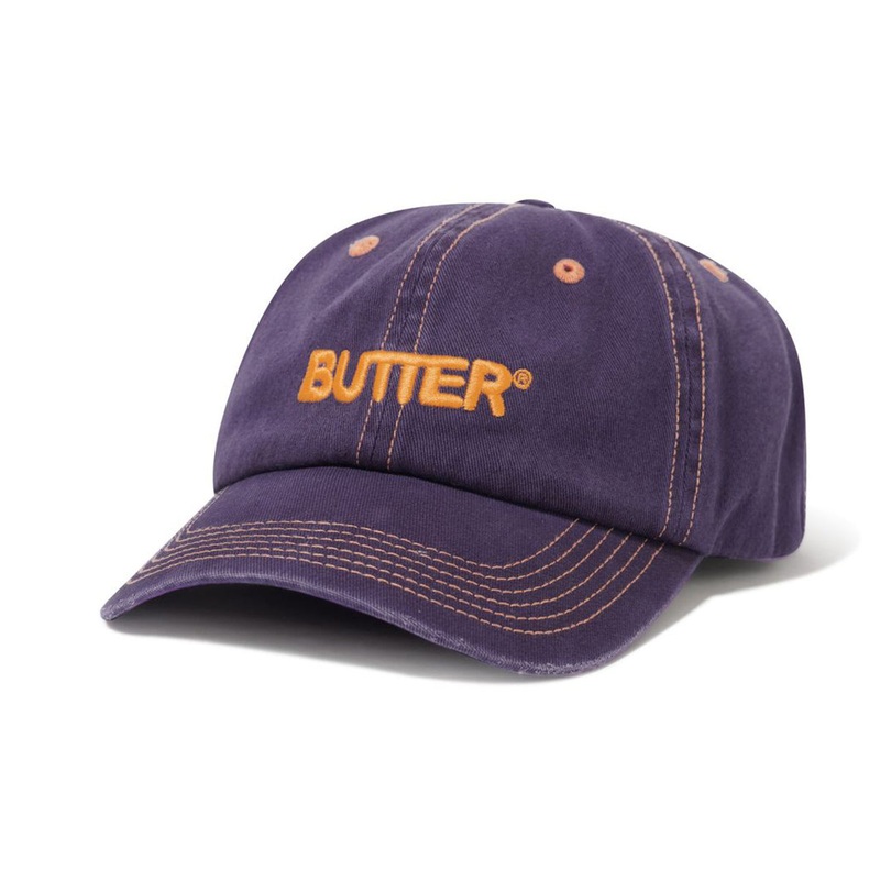 Butter Goods - Rounded Logo 6 Panel Cap Purple