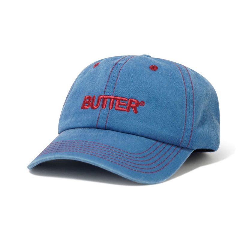 Butter Goods - Rounded Logo 6 Panel Cap Sky Blue