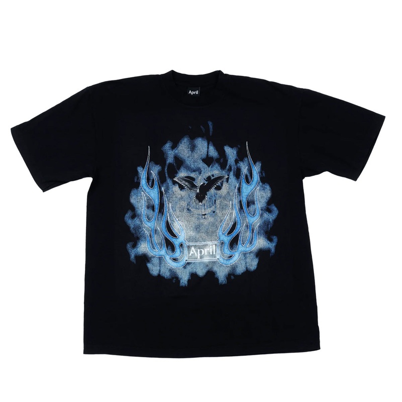 April - Vintage Skull Tee Black