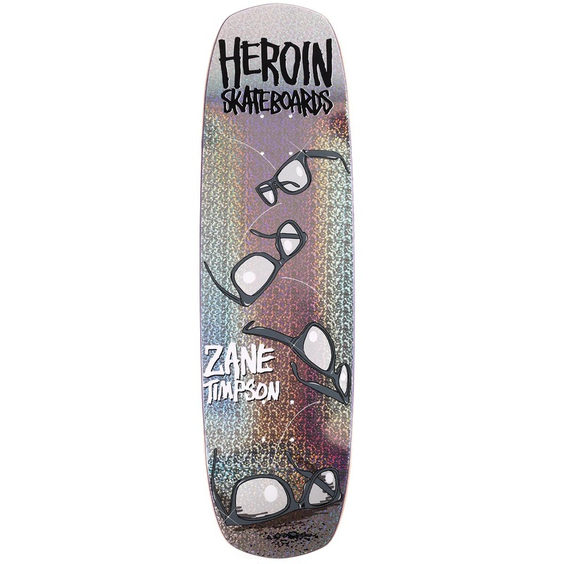 Heroin - Zane Timpson Glasses Foil 9.0 Skateboard Deck