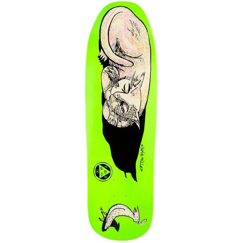 Welcome - Chris Miller Sleeping Cat on Gaia 9.6 Skateboard Deck
