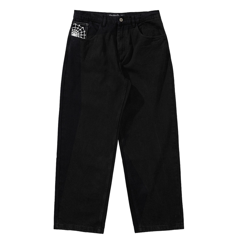 Crawling Death  - Web Denim Jeans Black