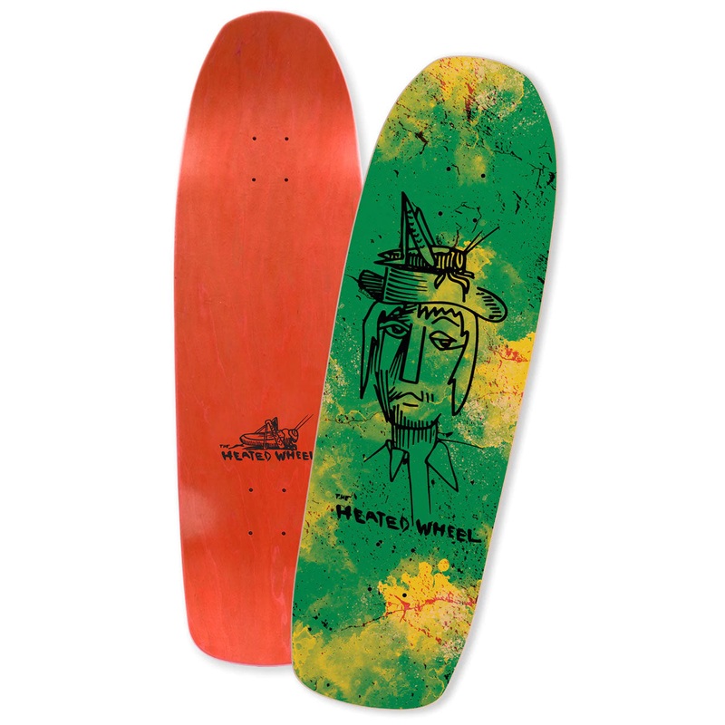 The Heated Wheel - Grasshopper Guy 9.5 Skateboard Deck