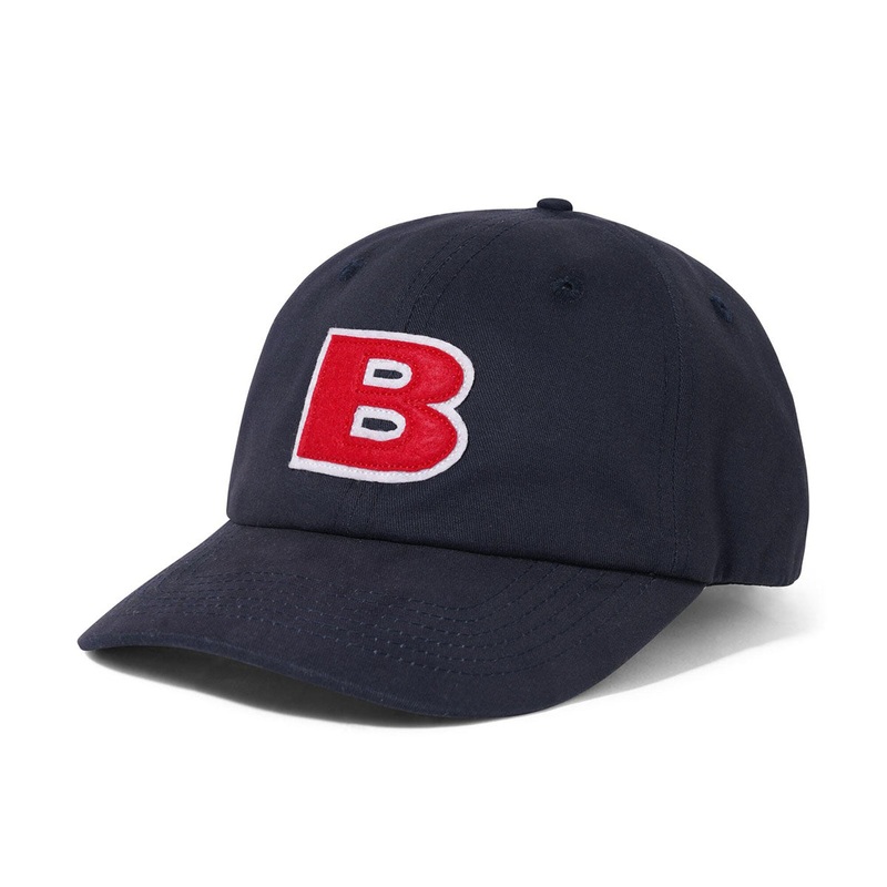 Butter Goods - B Logo 6 Panel Cap Navy