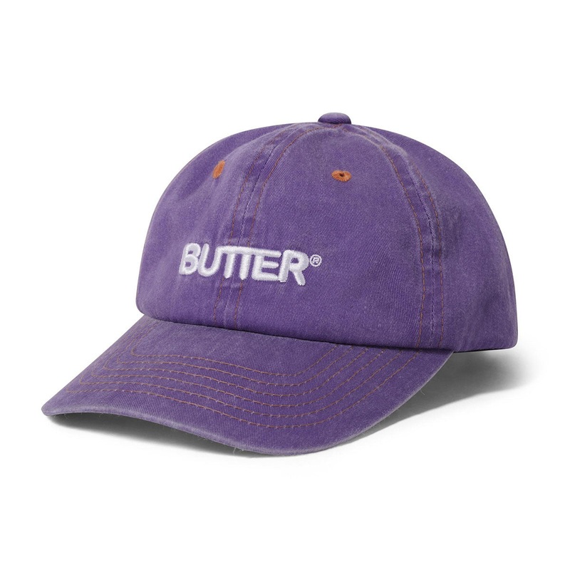 Butter Goods - Rounded Logo 6 Panel Cap Washed Grape