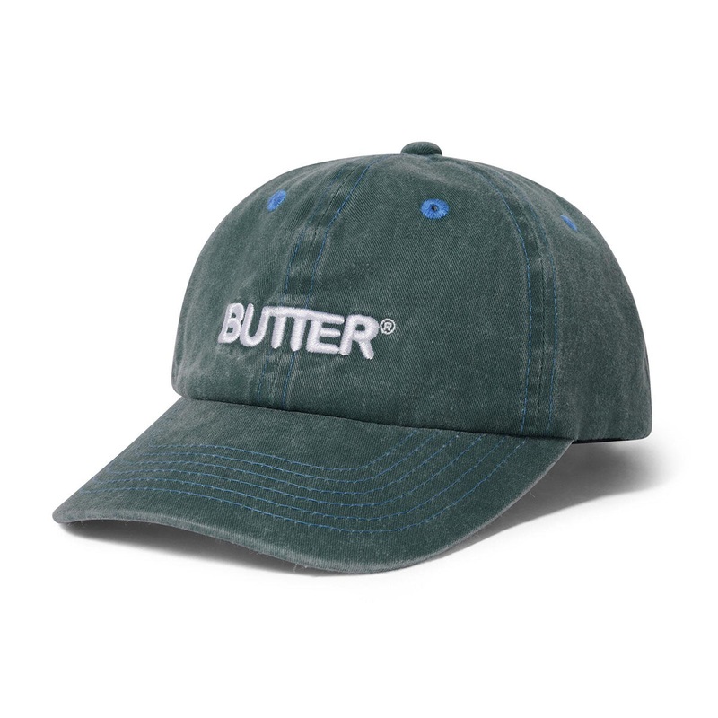 Butter Goods - Rounded Logo 6 Panel Cap Washed Jade