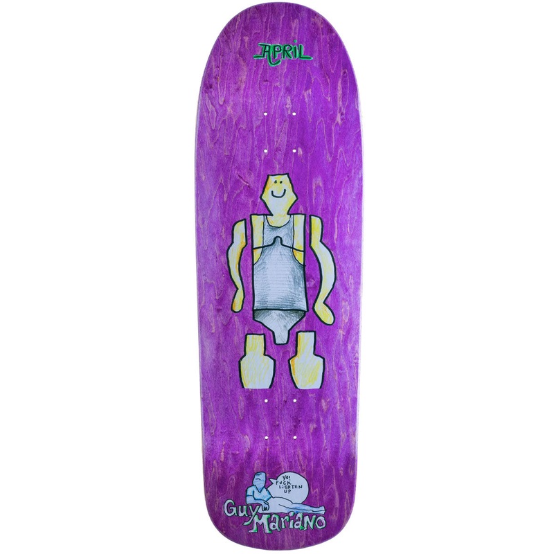 April - Guy Mariano Guy By Gonz Purple 9.6 Skateboard Deck
