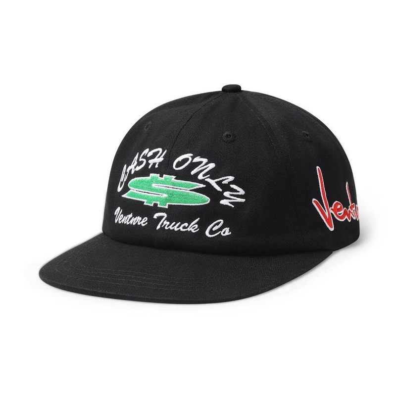 Cash Only - Venture Dollar Sign 6 Panel Hat Black