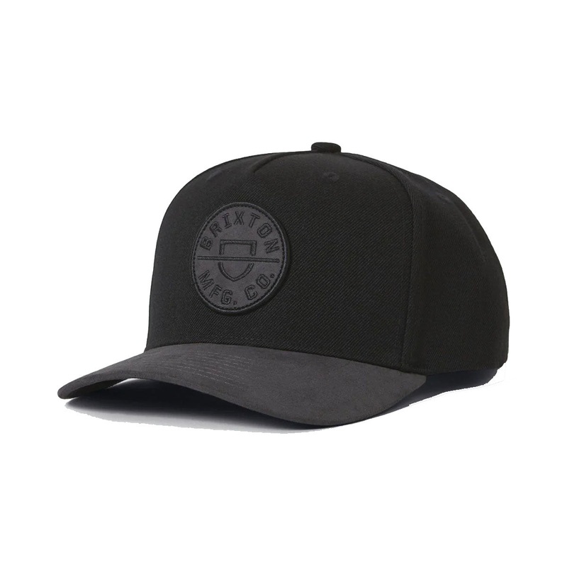 Brixton - Crest C MP Snapback Black/Black/Black