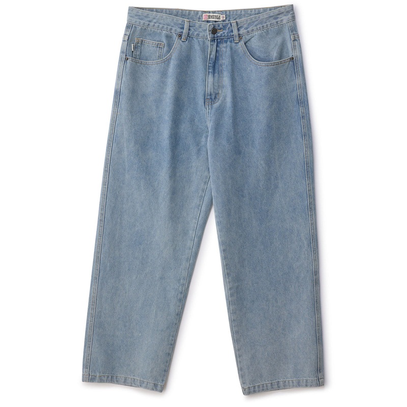 S/Double - Emb Denim Standard Jeans Fade Wash
