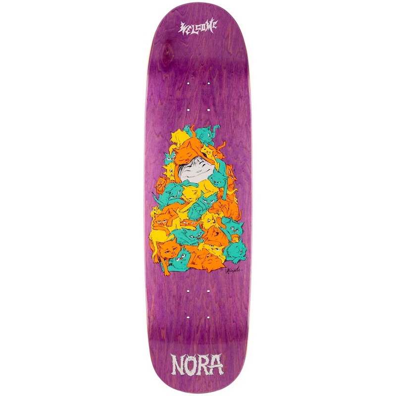 Welcome - Nora Vasconcellos Purr Pile on Sphynx 8.8 Skateboard Deck