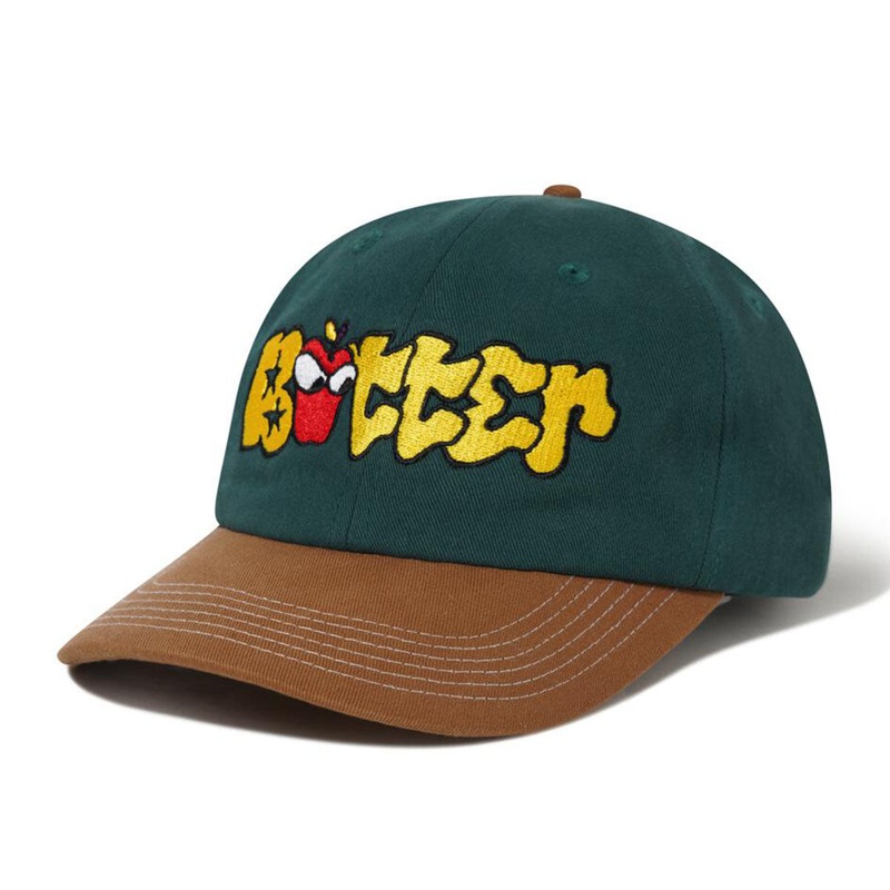 Butter Goods - Big Apple 6 Panel Cap Forest/Brown