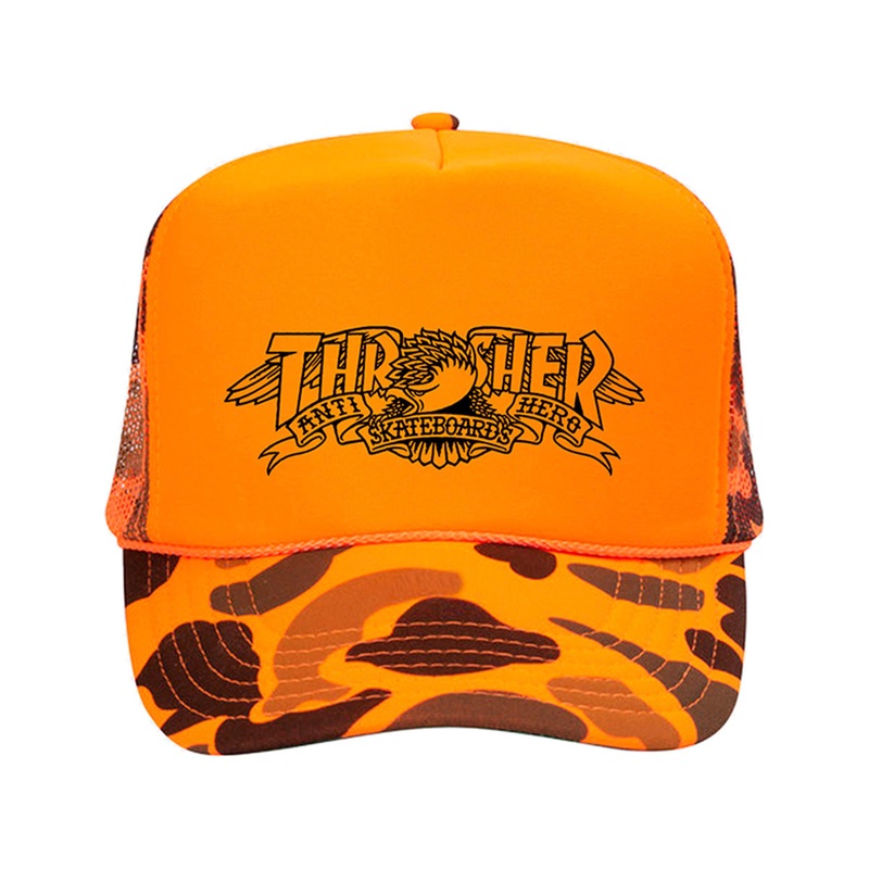 Thrasher - Anti Hero Mag Banner Trucker Orange Camo