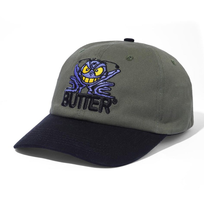Butter Goods - Insect 6 Panel Cap Army/Black