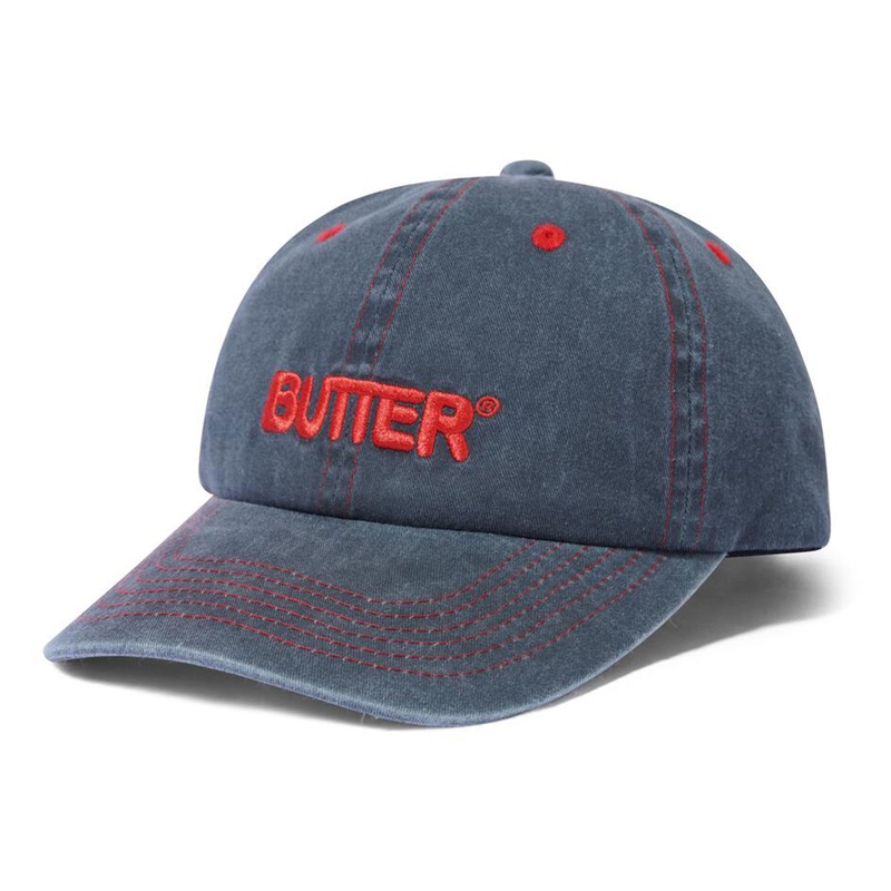 Butter Goods - Rounded Logo 6 Panel Cap Charcoal
