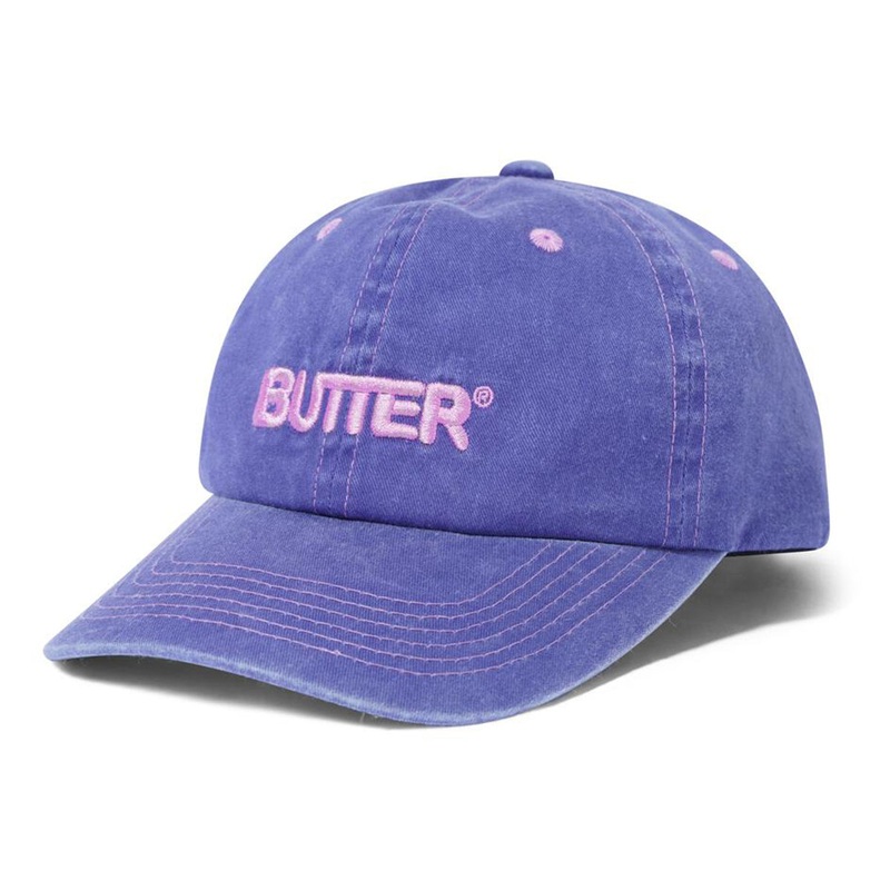Butter Goods - Rounded Logo 6 Panel Cap Grape