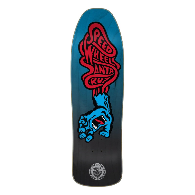 Santa Cruz - Speed Wheels Vein Hand Black/Blue 9.35 Skateboard Deck