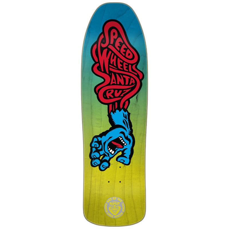 Santa Cruz - Speed Wheels Vein Hand Yellow/Blue 9.35 Skateboard Deck