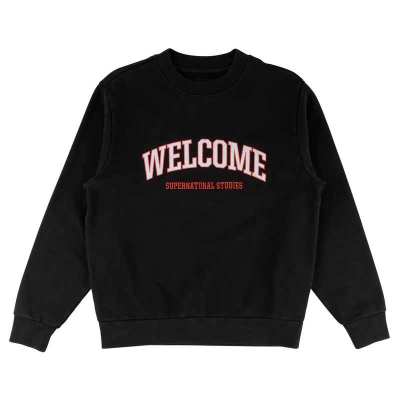 Welcome - Student Embroidered Pigment-Dyed Crew Black