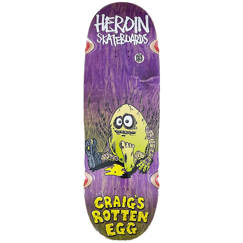 Heroin - Craig Questions Craigs Rotten Egg 10.0 Skateboard Deck