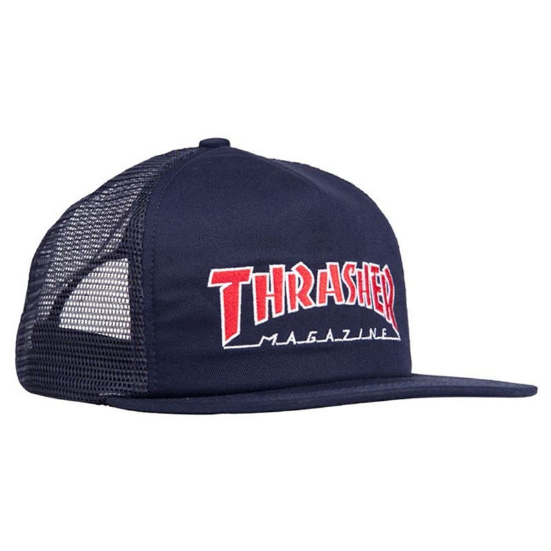 Thrasher - Outlined Embroidered Trucker Navy