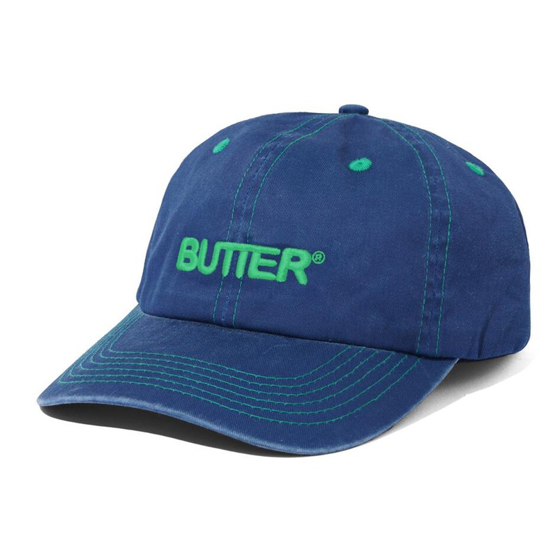 Butter Goods - Rounded Logo 6 Panel Cap Navy