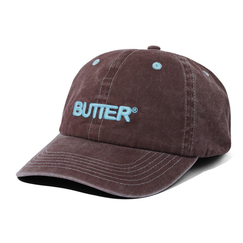 Butter Goods - Rounded Logo 6 Panel Cap Redwood